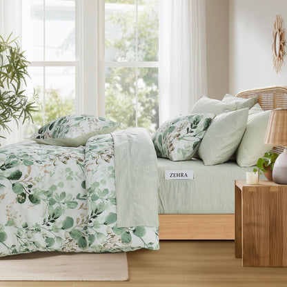 Gabrielle Seersucker Botanical 6-Piece Comforter Set