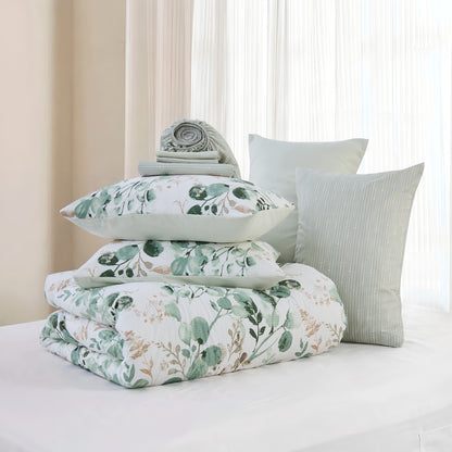 Gabrielle Seersucker Botanical 6-Piece Comforter Set