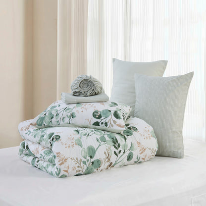 Gabrielle Seersucker Botanical 6-Piece Comforter Set