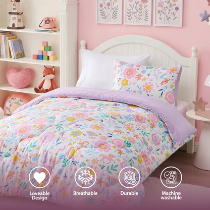 Sally Pink Floral Comforter Mini Set