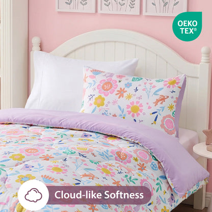 Sally Pink Floral Comforter Mini Set
