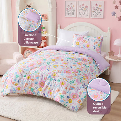 Sally Pink Floral Comforter Mini Set