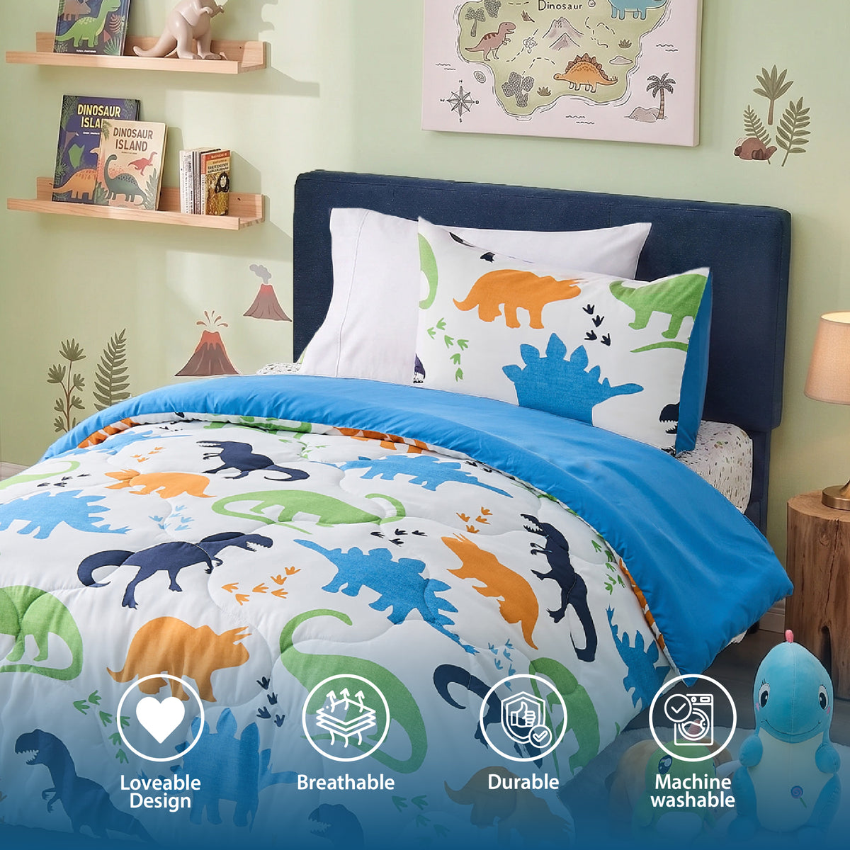 Asher Dinosaurs Comforter Mini Set