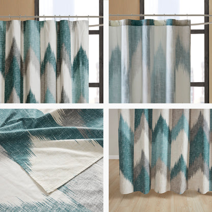 200 thread count Cotton Chevron Printed Bathroom Shower Curtains