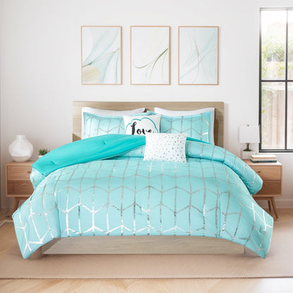 Metallic Printed Comforter Set