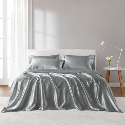 Satin Sheet Set, Silky Sheen and Cloud-Soft Feel Lightweight Bed Sheet