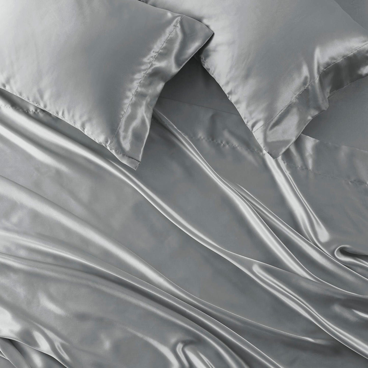 Satin Sheet Set, Silky Sheen and Cloud-Soft Feel Lightweight Bed Sheet