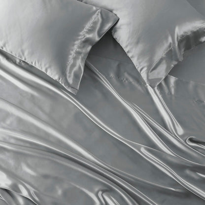 Satin Sheet Set, Silky Sheen and Cloud-Soft Feel Lightweight Bed Sheet