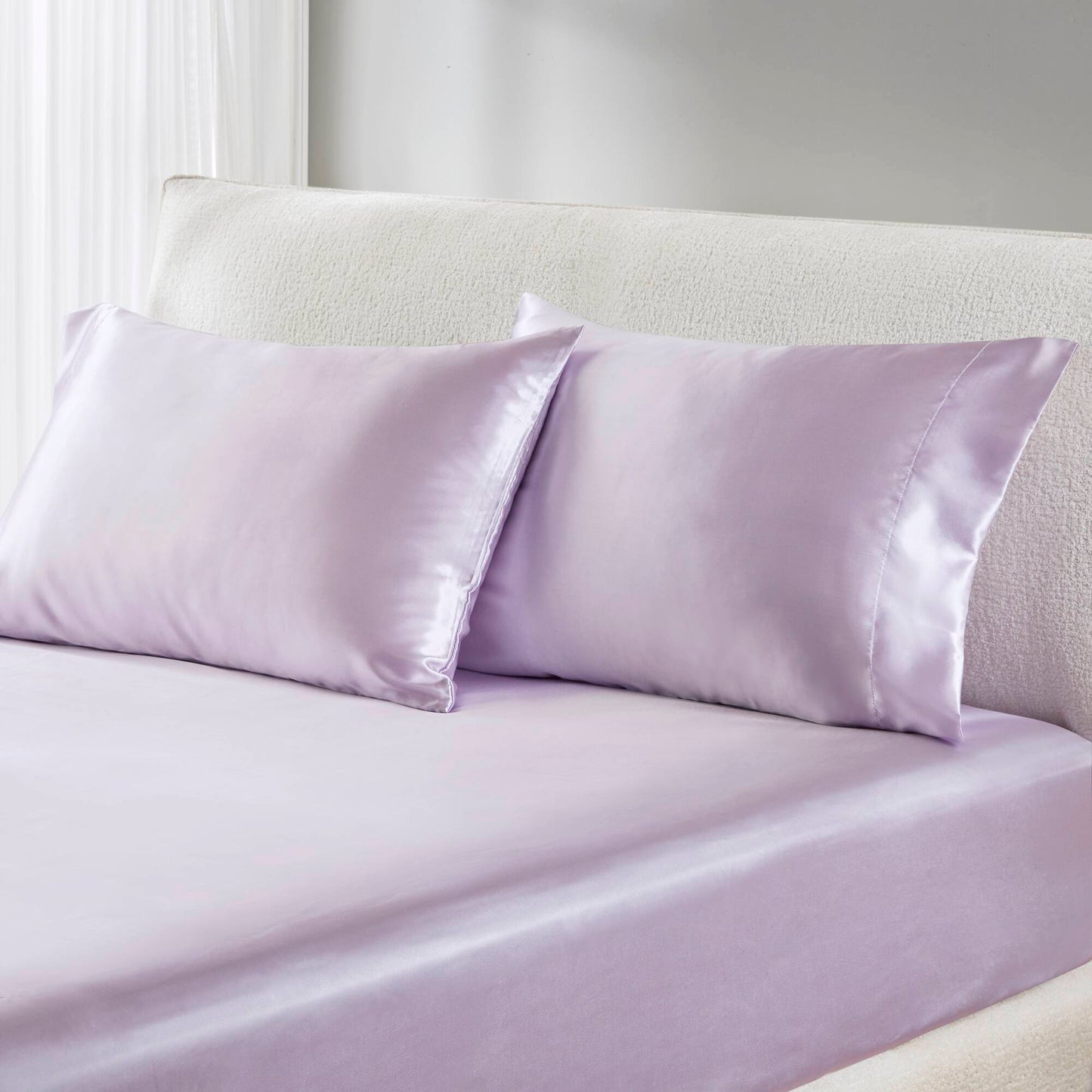 Satin Sheet Set, Silky Sheen and Cloud-Soft Feel Lightweight Bed Sheet