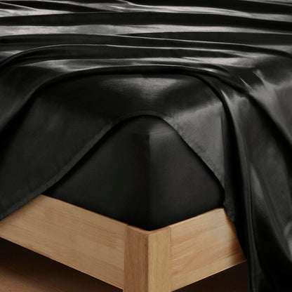Satin Sheet Set, Silky Sheen and Cloud-Soft Feel Lightweight Bed Sheet