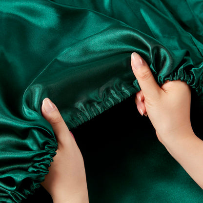 Satin Sheet Set, Silky Sheen and Cloud-Soft Feel Lightweight Bed Sheet
