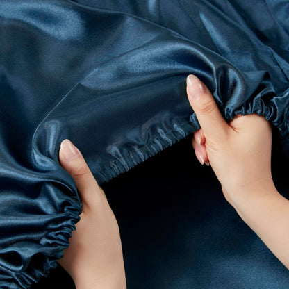 Satin Sheet Set, Silky Sheen and Cloud-Soft Feel Lightweight Bed Sheet