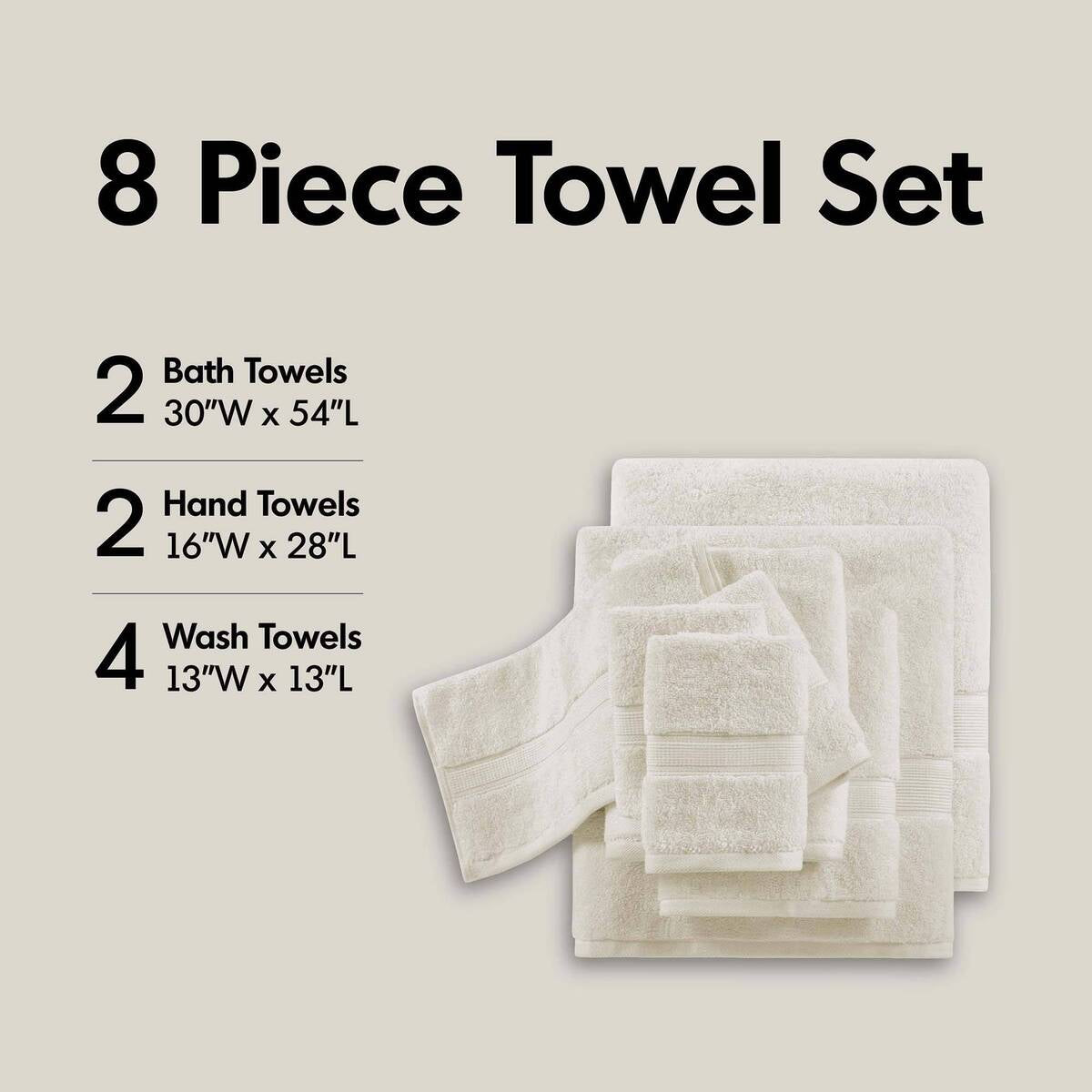 800GSM Cotton Towel Set
