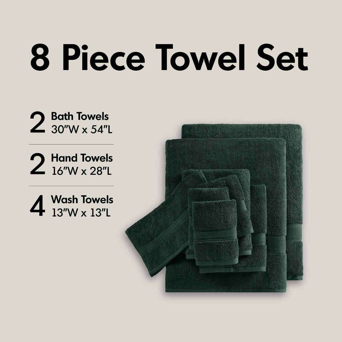 800GSM Cotton Towel Set