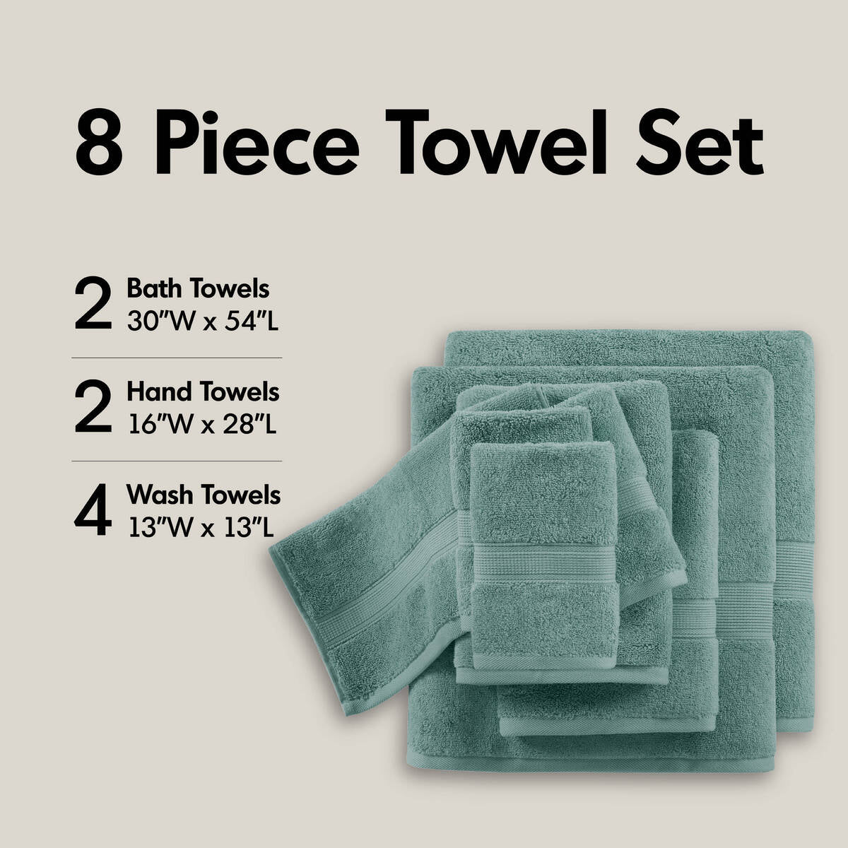 800GSM Cotton Towel Set