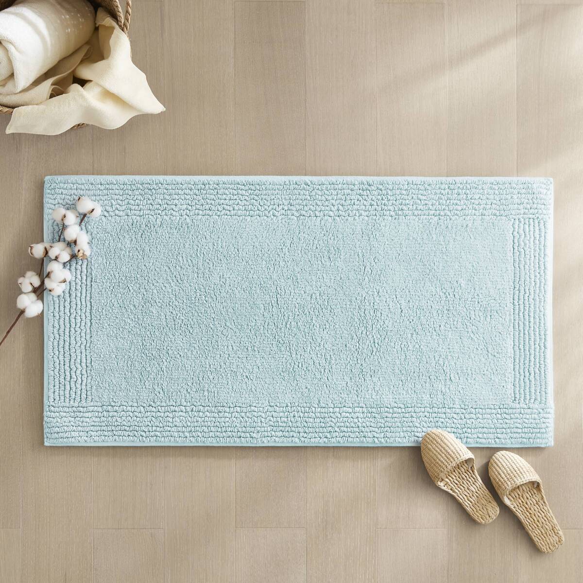 100% Cotton Tufted 3000 GSM Reversible Bath Rug