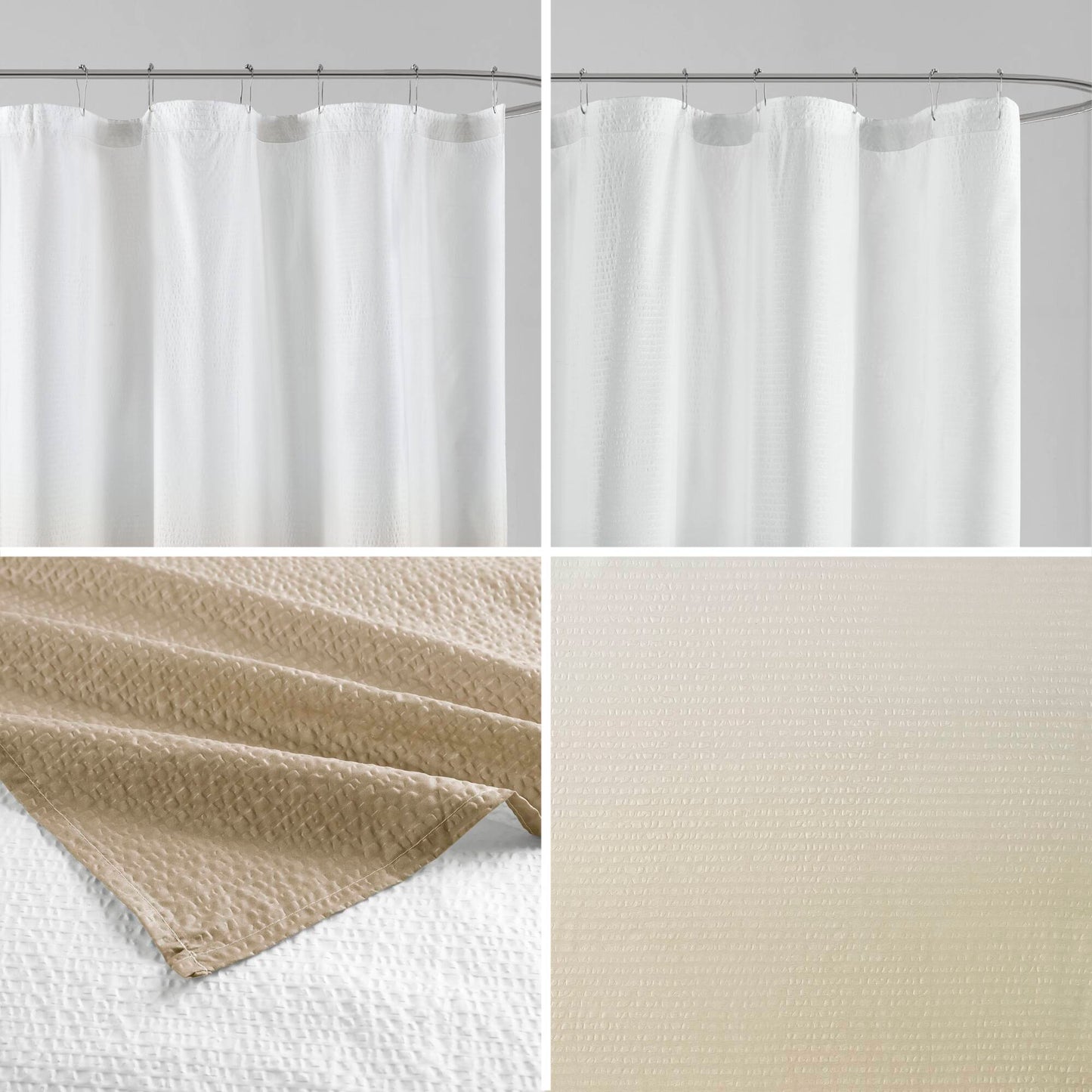 Ombre Printed Seersucker Shower Curtain