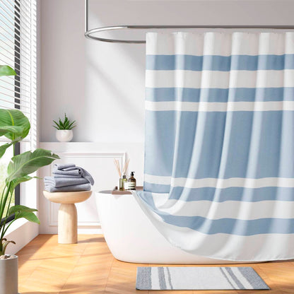 Modern Striped Shower Curtain with 3M Treatment