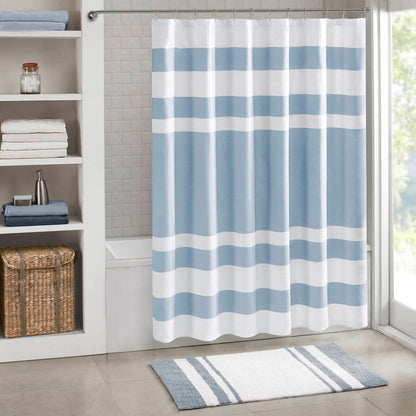 Modern Striped Shower Curtain with 3M Treatment