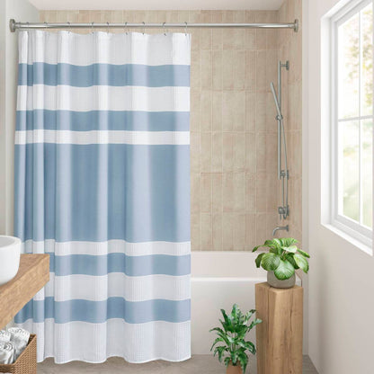 Modern Striped Shower Curtain with 3M Treatment
