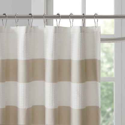 Modern Striped Shower Curtain with 3M Treatment