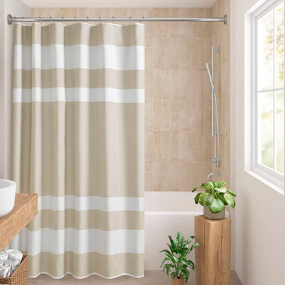 Modern Striped Shower Curtain with 3M Treatment