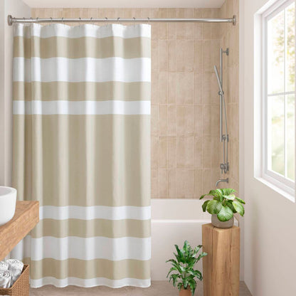 Modern Striped Shower Curtain with 3M Treatment