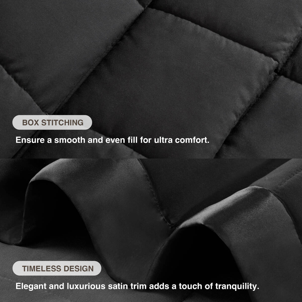 Lightweight Down Alternative Blanket with Satin Trim
