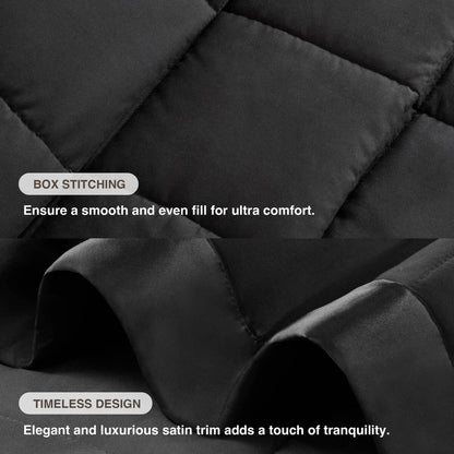 Lightweight Down Alternative Blanket with Satin Trim