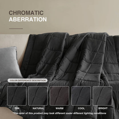 Lightweight Down Alternative Blanket with Satin Trim