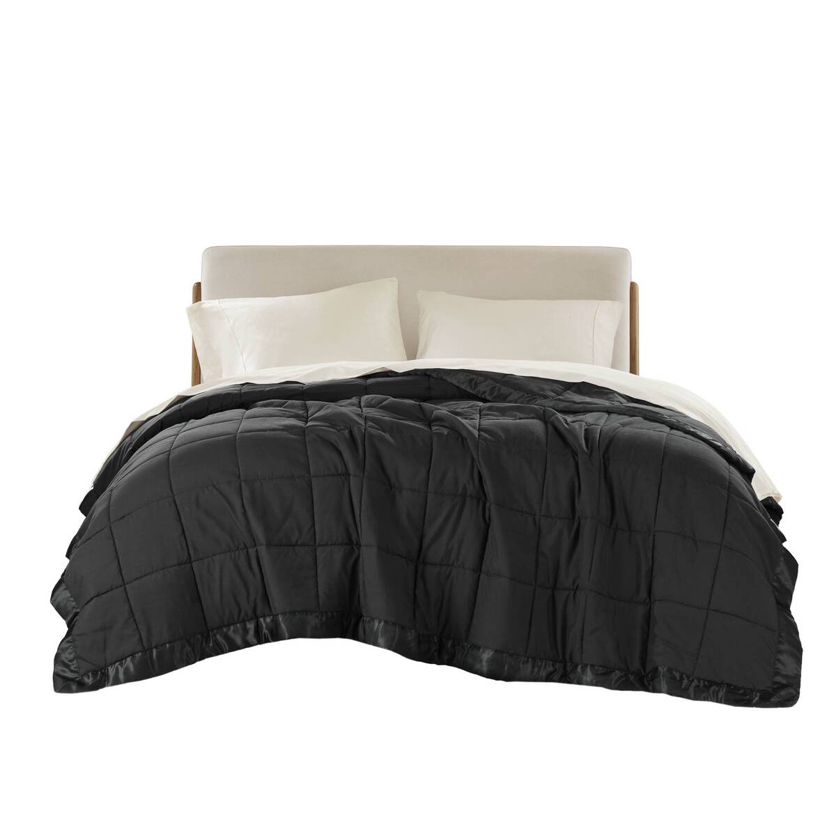 Lightweight Down Alternative Blanket with Satin Trim