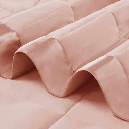Lightweight Down Alternative Blanket with Satin Trim