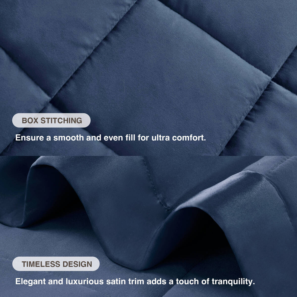 Lightweight Down Alternative Blanket with Satin Trim