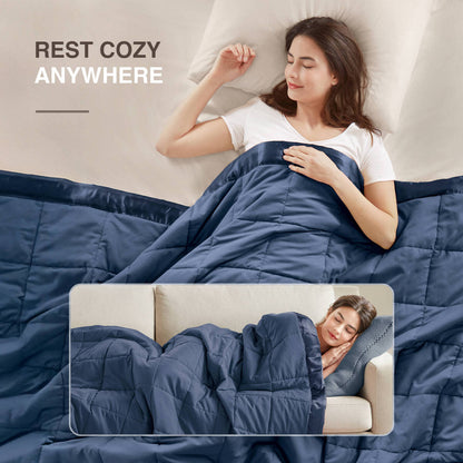 Lightweight Down Alternative Blanket with Satin Trim
