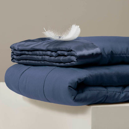 Lightweight Down Alternative Blanket with Satin Trim