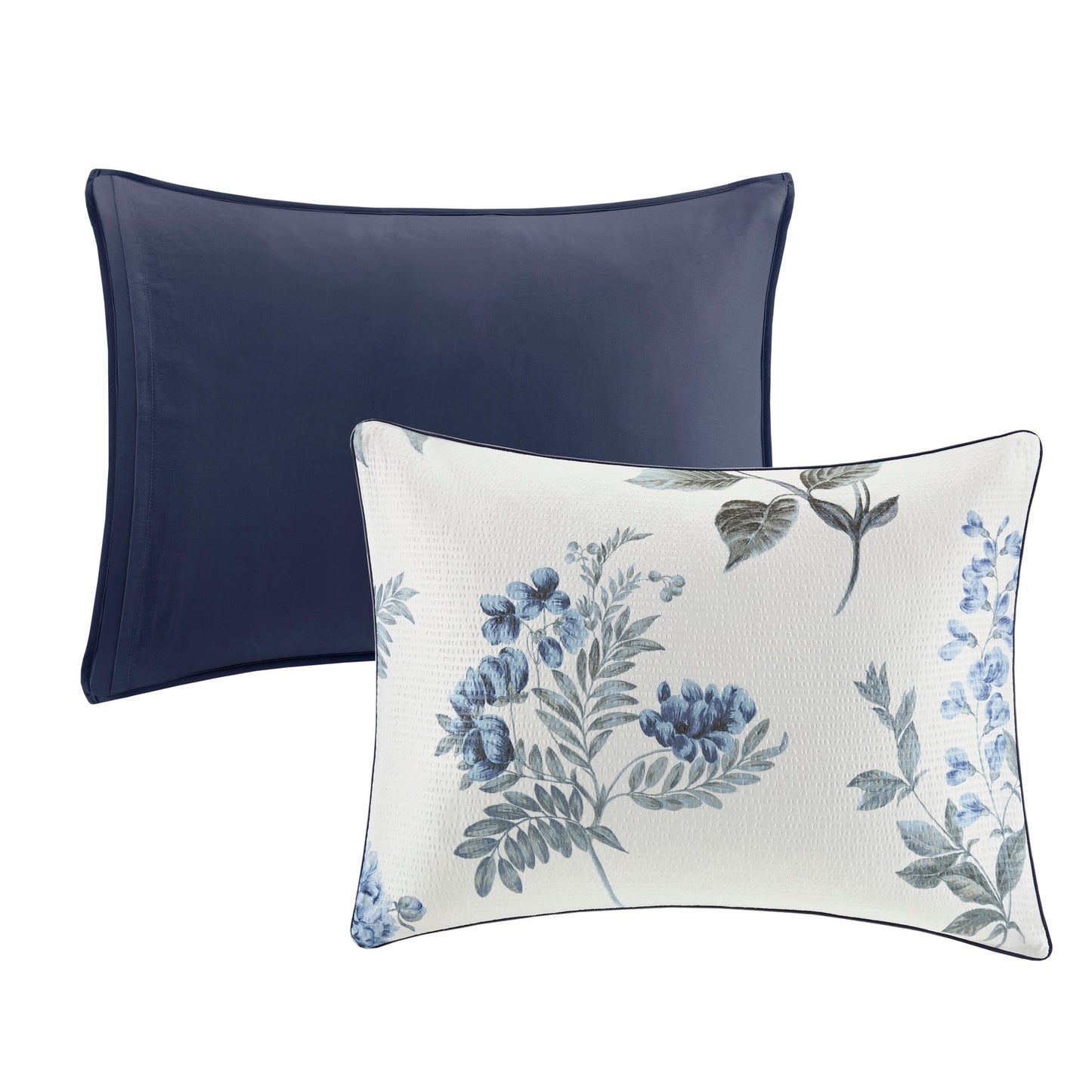 Printed Seersucker Comforter Set with Throw Blanket