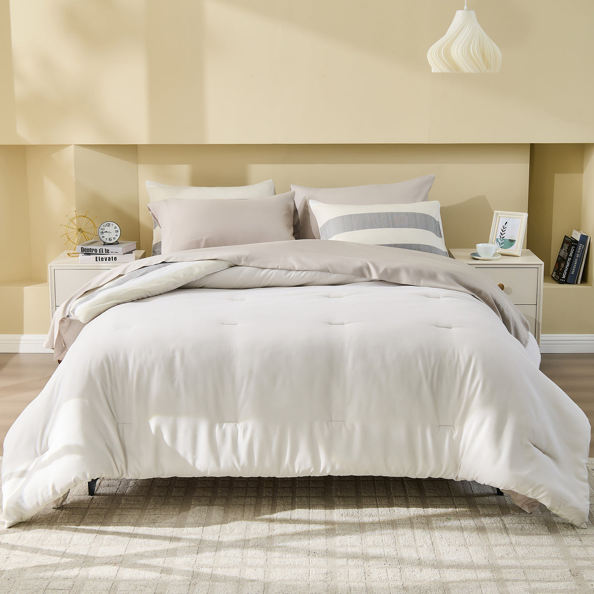 Blais Reversible Striped Comforter Bed Set