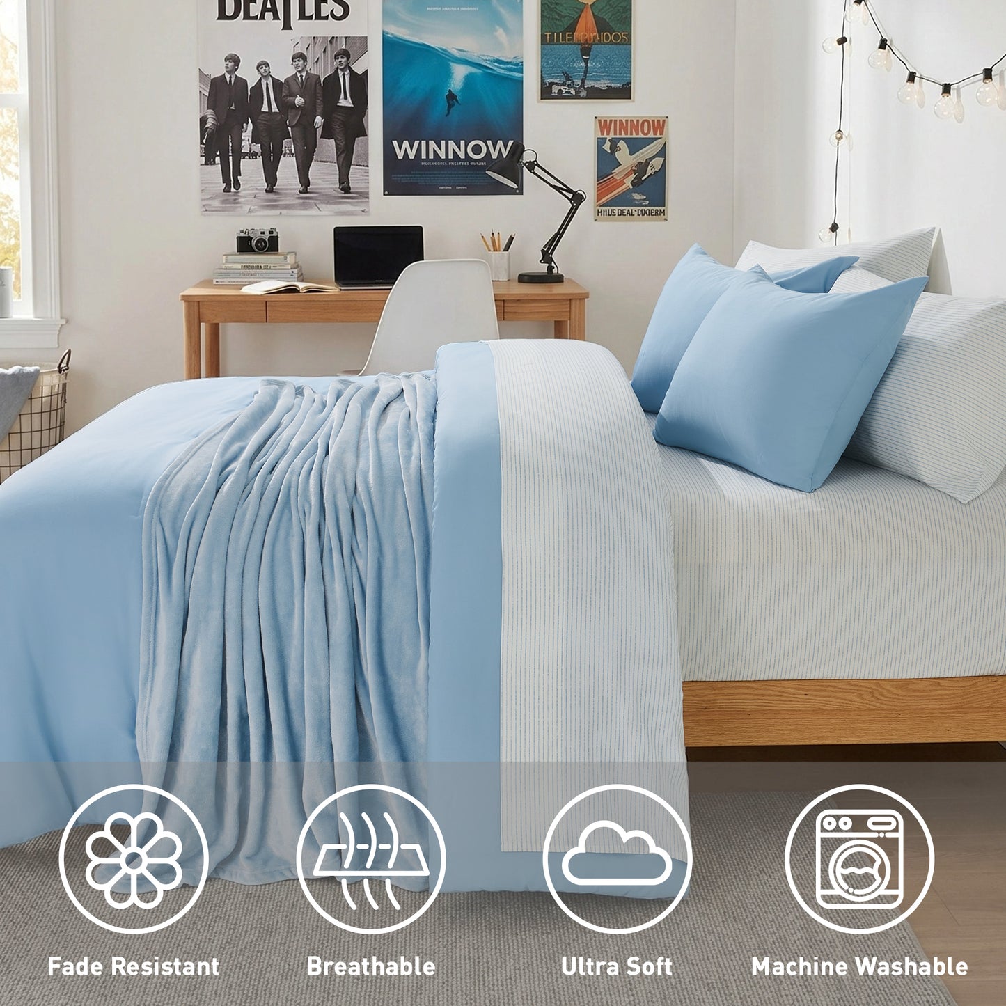 Nova Dorm Bed in a Bag Comforter Set