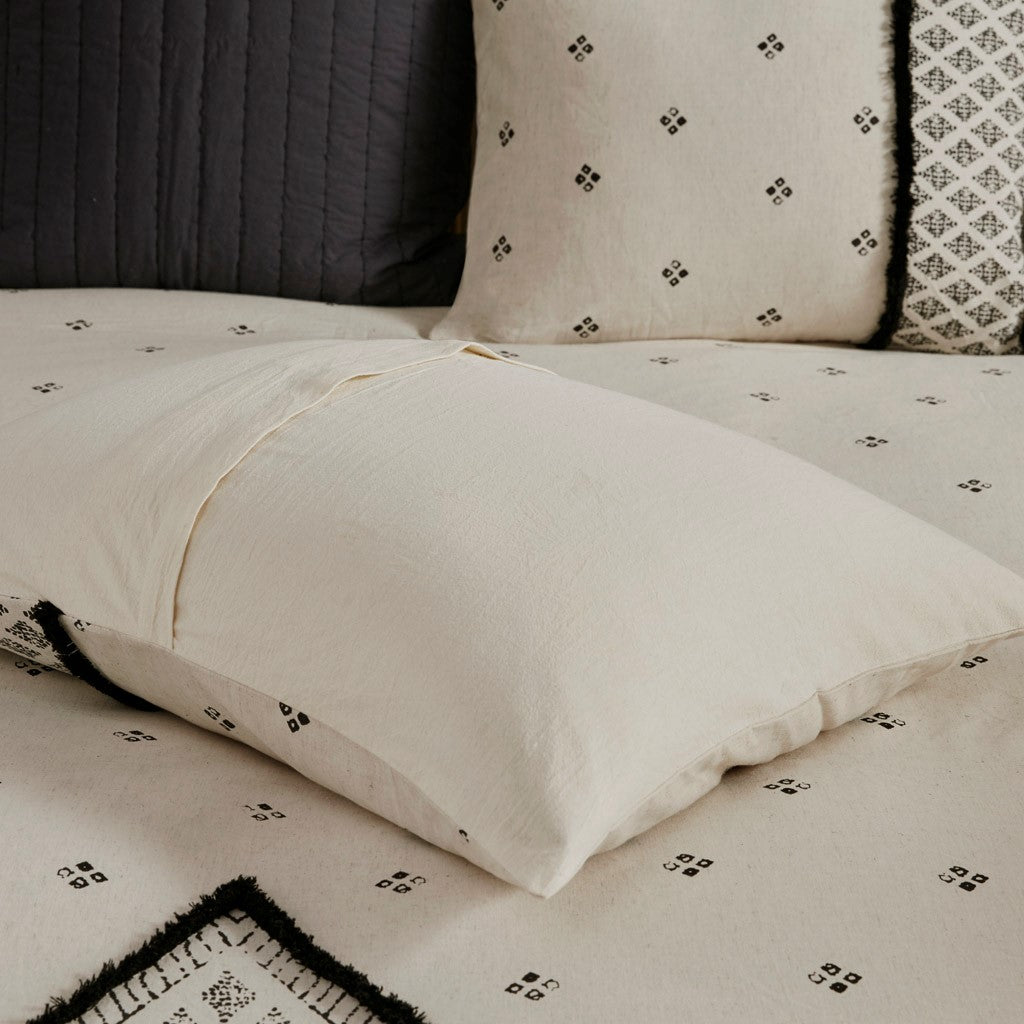3 Piece Flax and Cotton Blended Duvet Cover Set