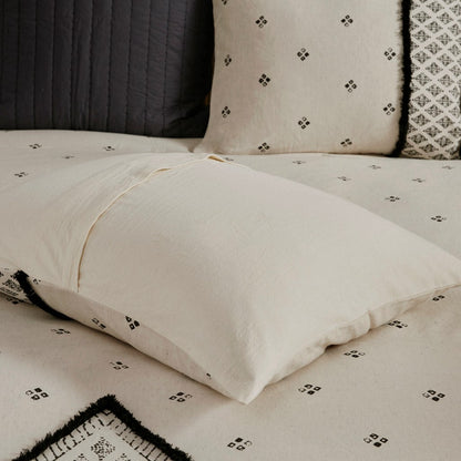 3 Piece Flax and Cotton Blended Duvet Cover Set