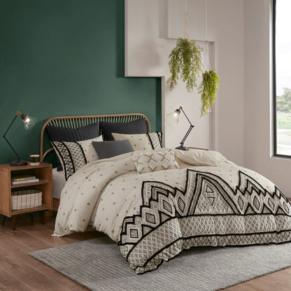 3 Piece Flax and Cotton Blended Duvet Cover Set