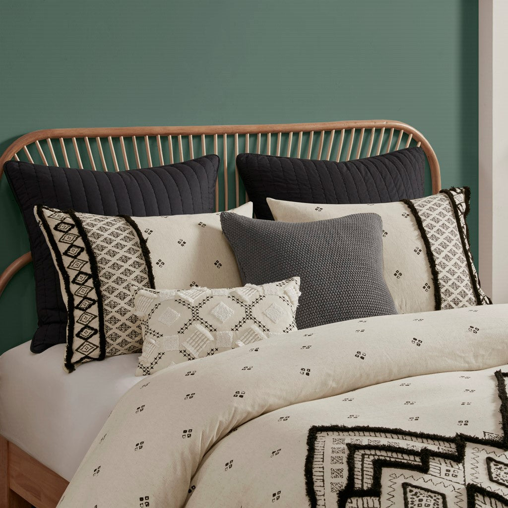 3 Piece Flax and Cotton Blended Duvet Cover Set