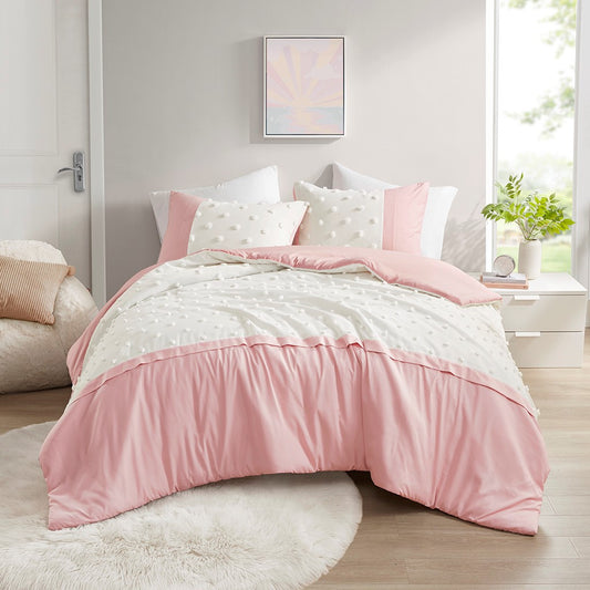 3 Piece Striped Cotton Duvet Cover Set