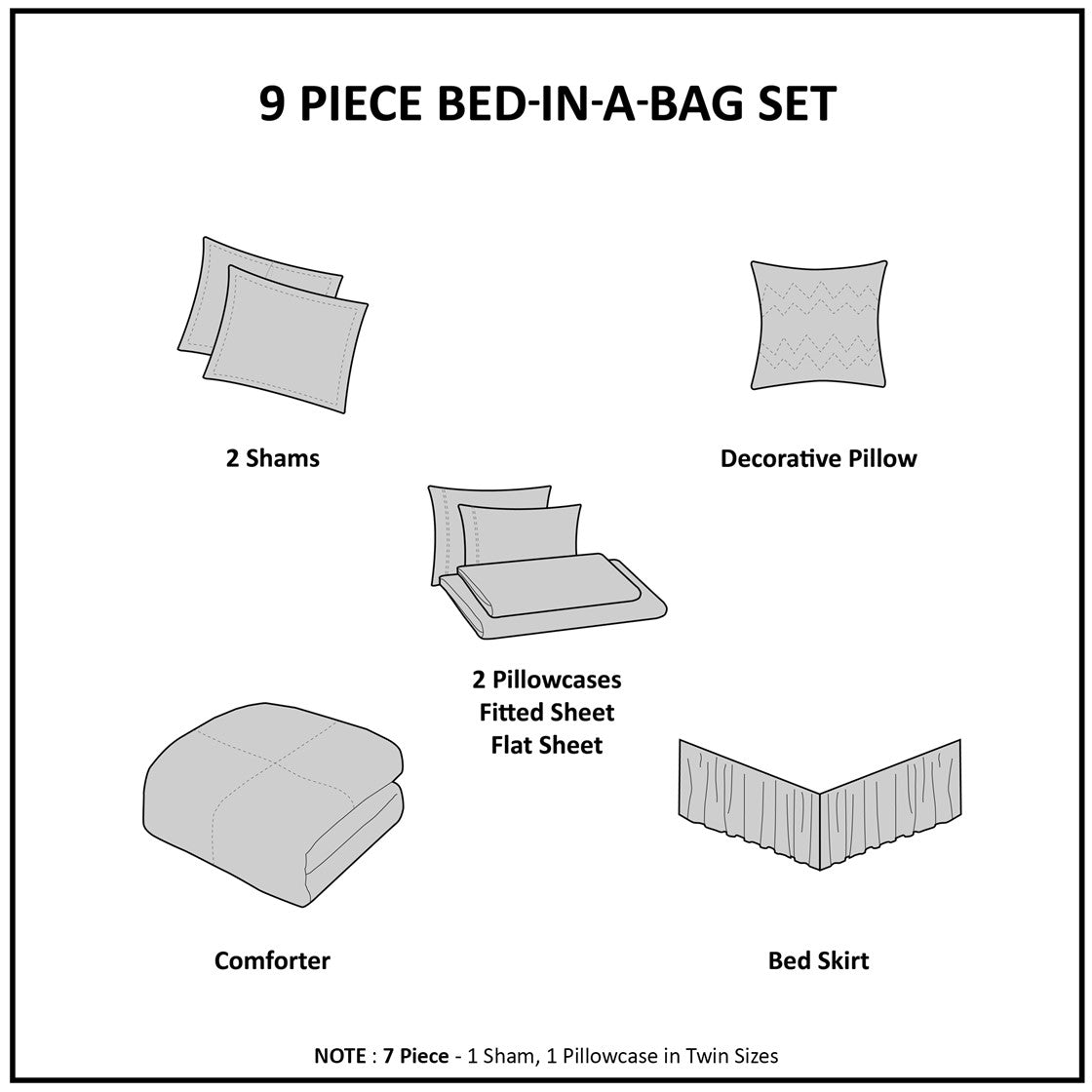 Bohemian Comforter Set and Sheet Set