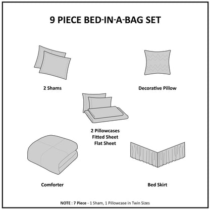 Bohemian Comforter Set and Sheet Set
