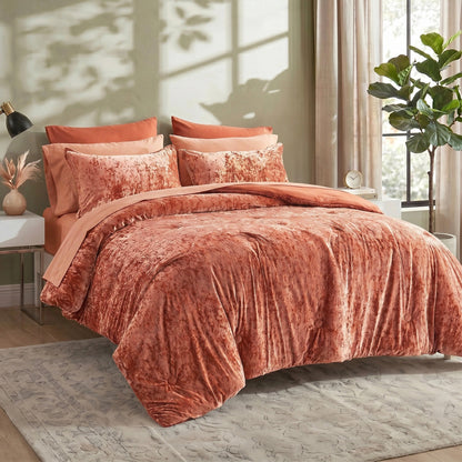 Velvet All-Season Bedding Comforter Set