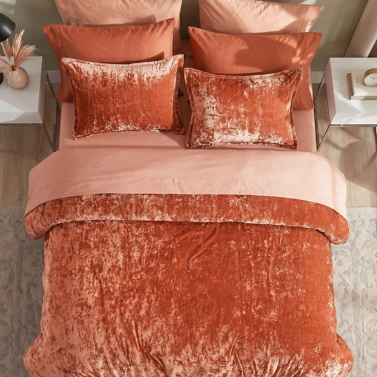 Velvet All-Season Bedding Comforter Set