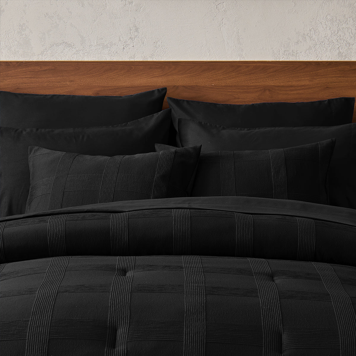 Striped Woven Bed in a Bag Comforter Set