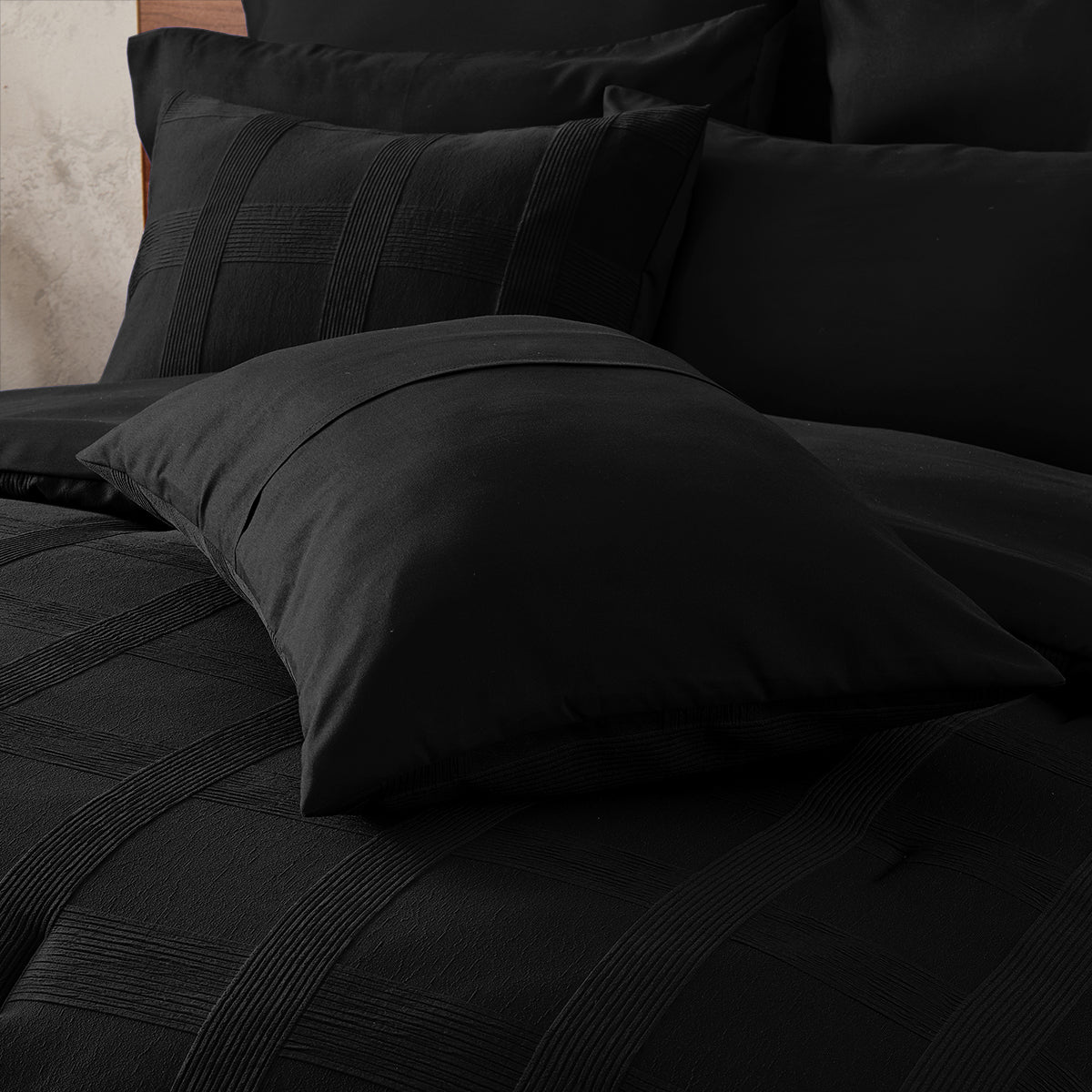 Striped Woven Bed in a Bag Comforter Set