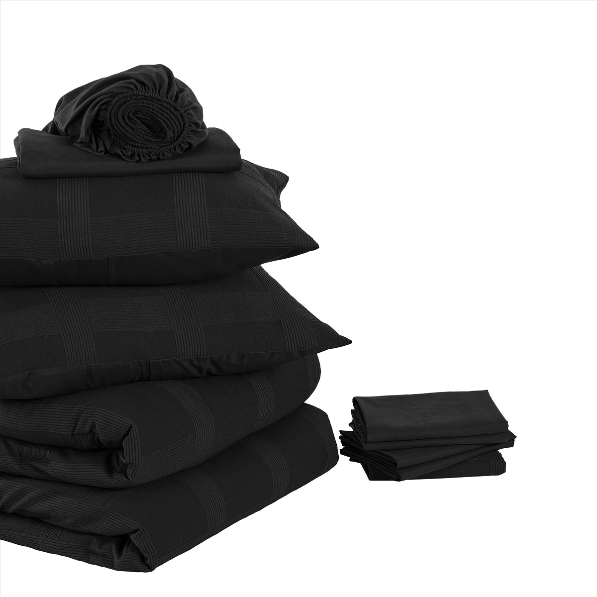 Striped Woven Bed in a Bag Comforter Set